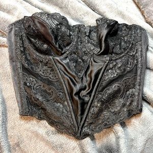 Vintage Christian Dior bustier black lace 34 C